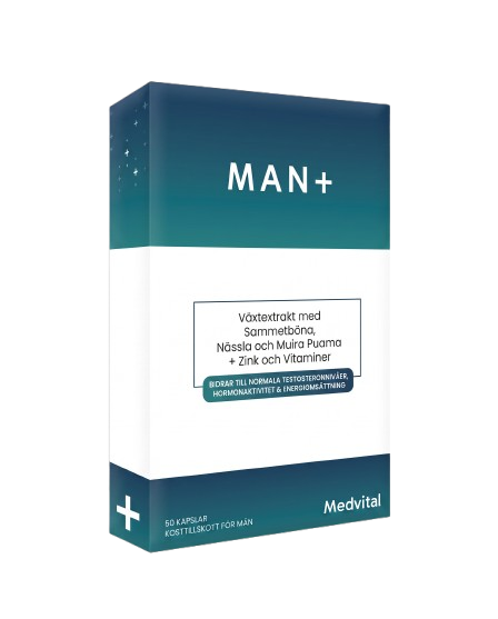 Man+ kosttillskott för män med testosteron och vitalitet