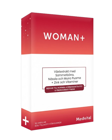 Woman+ kosttillskott för kvinnor med hormonbalans och klimakteriet